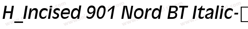 H_Incised 901 Nord BT Italic字体转换